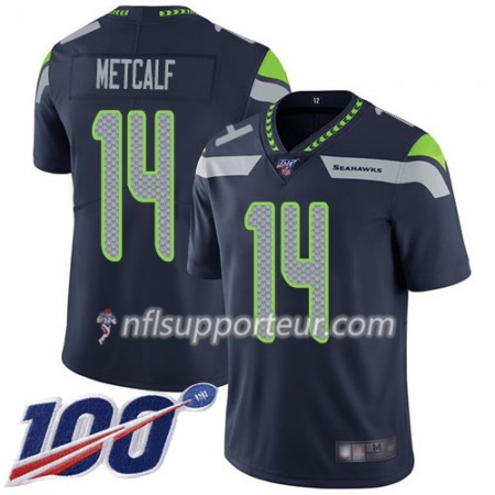 Maillot Homme Seattle Seahawks D.K. Metcalf 14 Nike Bleu 100th